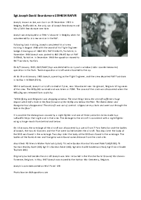A preview of a PDF biography for Beardsmore, Joseph David